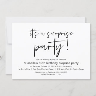 Es ist ein überraschendes Party zum Geburtstag Einladung
