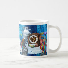 Es ist ein Viertel zu Tasse drei