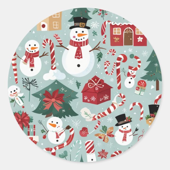 Es ist ein Weihnachtsaufkleber Runder Aufkleber (Vorderseite)