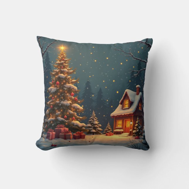 Es ist ein Weihnachtsmotiv. Kissen (Vorderseite)