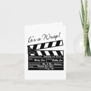 Es ist ein Wrap - Film Hochzeit Vielen Dank Dankeskarte