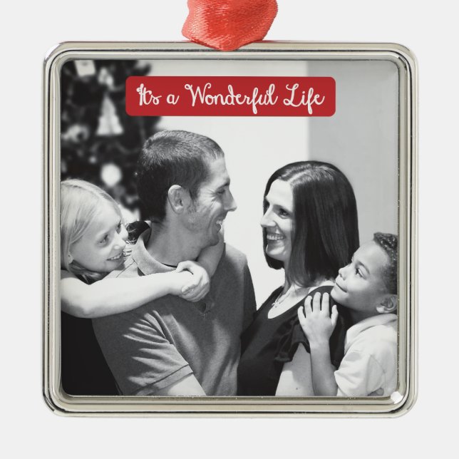 Es ist ein wunderschönes Leben Weihnachten Urlaub  Ornament Aus Metall (Vorne)