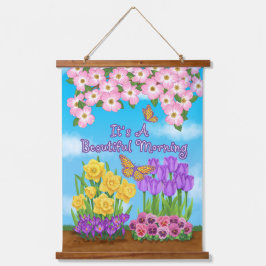 Es ist ein wunderschönes Mauerwerk am Morgen Wandteppich Mit Holzrahmen