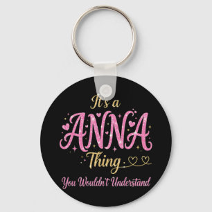Es ist eine Anna-Sache Rosa Gold Frauen Geschenk Schlüsselanhänger