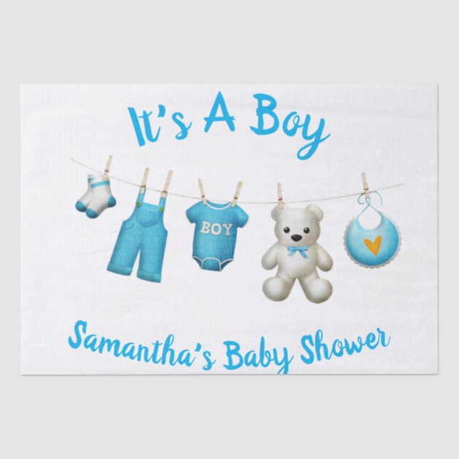 Es ist eine Baby-Baby-Kleidung Onesis Baby-Dusche  Seidenpapier (Vorderseite)