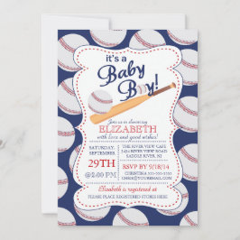 Es ist eine Baby Boy Baseball Baby-Dusche Einladung
