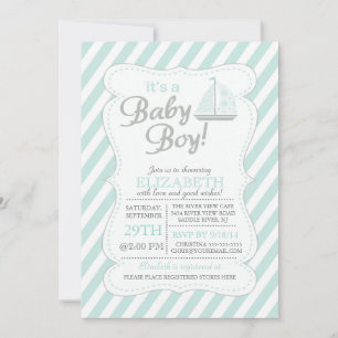 Es ist eine Baby Boy Sailboat Nautical Baby Shower Einladung