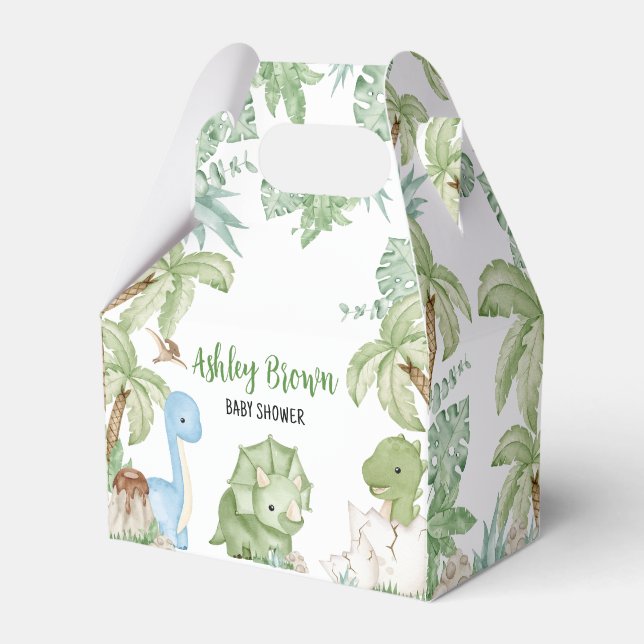 Es ist eine Baby-Dinosaurier-Kinderdusche Geschenkschachtel (Vorderseite)