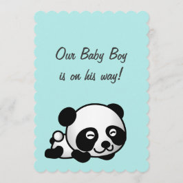 Es ist eine Baby-Dusche | Sweet Happy Panda on Blu Einladung