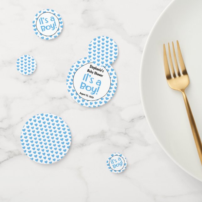 Es ist eine Baby Fun Blue Hearts Custom Baby Dusch Konfetti (Gruppe)