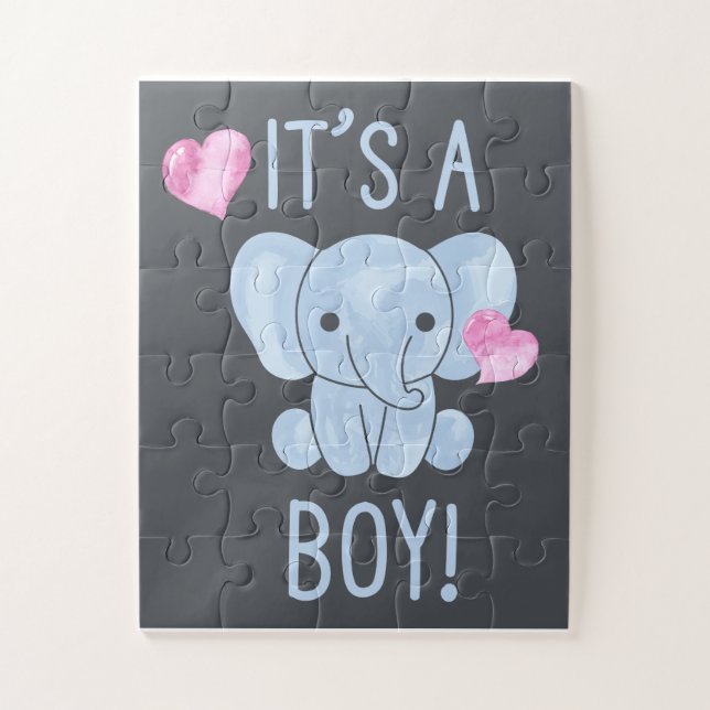 Es ist eine Baby Gender Ankündigung Baby Dusche (Vertikal)