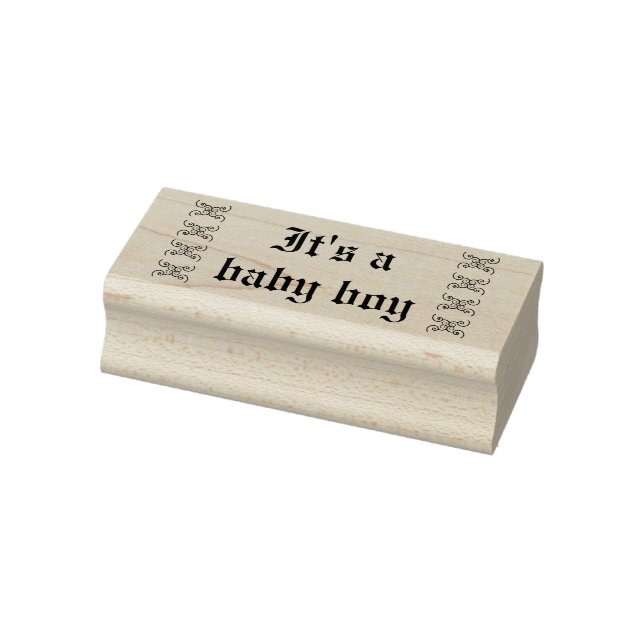 Es ist eine Baby-Junge-Briefmarke Gummistempel (Stempel)