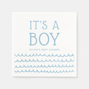 Es ist eine Baby-Kinderdusche   Soft Blue Waves Serviette