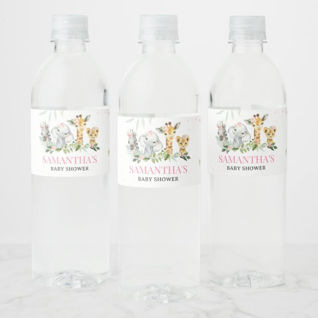 Es ist eine Baby Safari Animals Baby-Dusche (Flaschen)