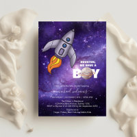 Es ist eine Baby Space Rakete Baby Dusche Einladun