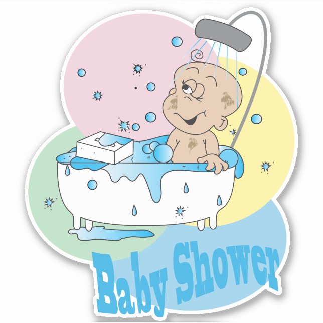 Es ist eine Babydusche - Baby Boy - Kiss-Cut Aufkleber (Vorderseite)
