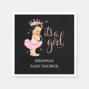 Es ist eine Babydusche der Girl Princess Napkin Serviette