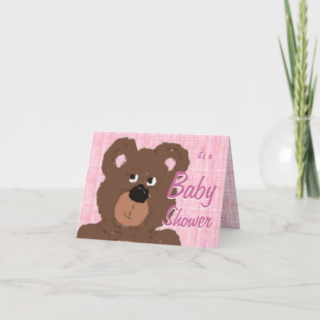 Es ist eine Babydusche (Mädchen) Einladung (Vorderseite)