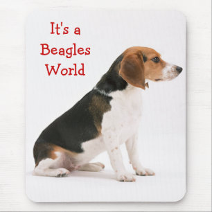 Es ist eine Beagle-Welt-Mousepad Mousepad