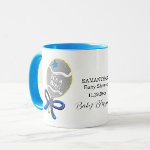 Es ist eine Boy Baby Shower Blue Rattle Mama, um N Tasse