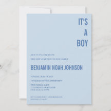 Es ist eine BOY Baby Shower Einladung