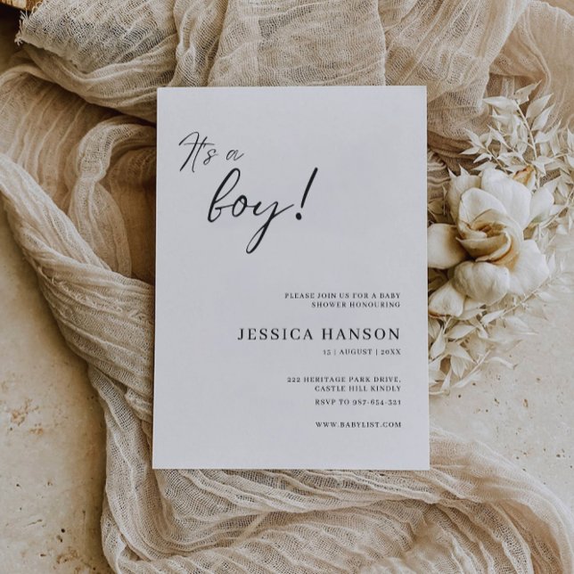 Es ist eine Boy Baby Shower Einladung Vorlage (It's A Boy Baby Shower Invitation Template)