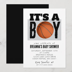 Es ist eine Boy Basketball Baby Shower Party Einla Einladung