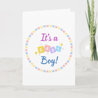 Es ist eine Boy Blue Baby Birth Ankündigung