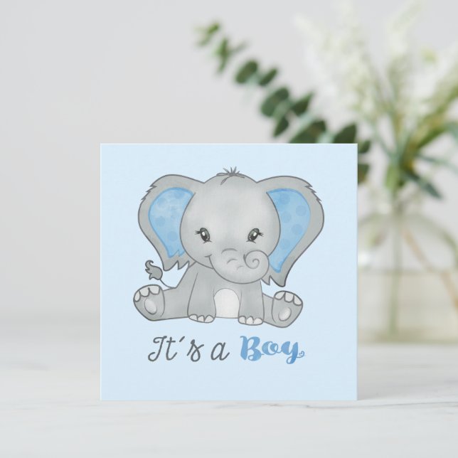 Es ist eine Boy Blue Foto Boy Elephant Ankündigung (Stehend Vorderseite)