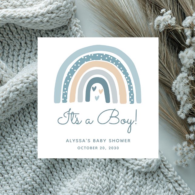 Es ist eine Boy Boho Rainbow Baby-Dusche Serviette (Von Creator hochgeladen)