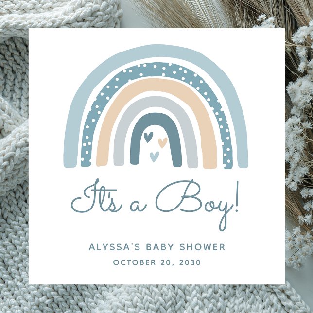 Es ist eine Boy Boho Rainbow Baby-Dusche Serviette (Von Creator hochgeladen)