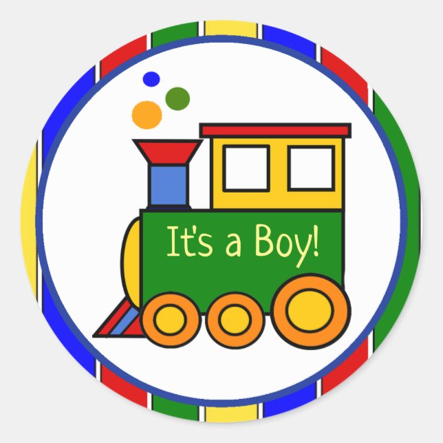 Es ist eine Boy Choo Schuhputzmaschine für Babys Runder Aufkleber (Vorderseite)