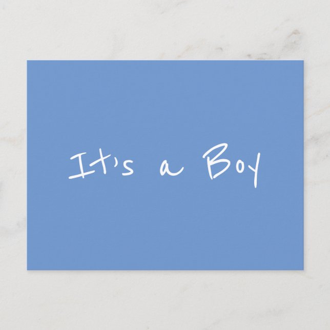 Es ist eine Boy Niedlich Blue Baby Announcement Po Ankündigungspostkarte (Vorderseite)