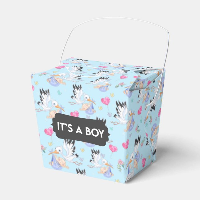 Es ist eine Boy Stork Baby Gevor Box Geschenkschachtel (Vorderseite)