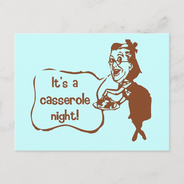 Es ist eine Casserole-Nacht Postkarte (Vorderseite)
