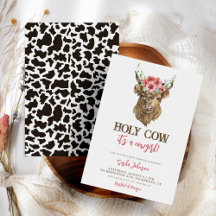 Es ist eine Cowgirl Floral Cow Western Babydusche