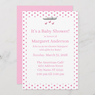 Es ist eine Einladung für ein Mädchen-Baby-Dusche