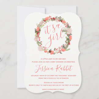 Es ist eine Einladung für Mädchen-Dusche