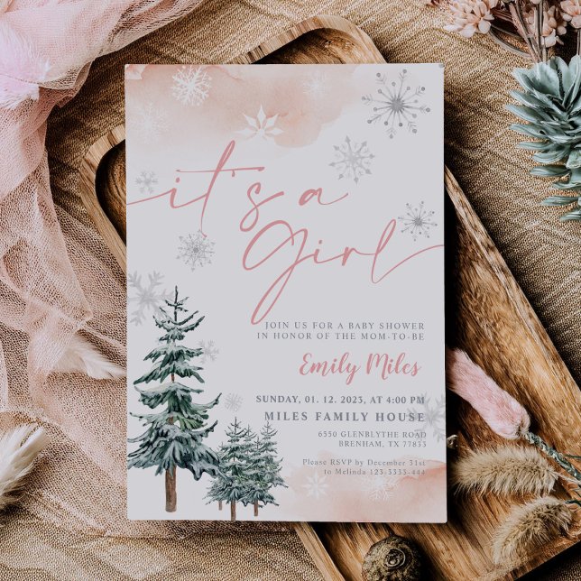 Es ist eine Einladung für Mädchen, Winterbaby-Dusc (Von Creator hochgeladen)