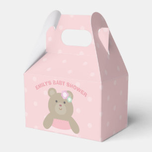 Es ist eine elegante rosa Baby-Dusche Geschenkschachtel