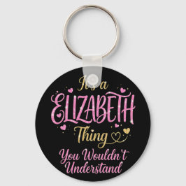 Es ist eine Elizabeth-Sache Rosa Gold Frauen Gesch Schlüsselanhänger
