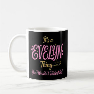 Es ist eine Evelyn-Sache Rosa Gold Frauen Geschenk Kaffeetasse