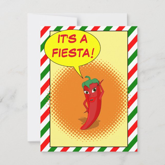 Es ist eine Fiesta Einladung (Vorderseite)