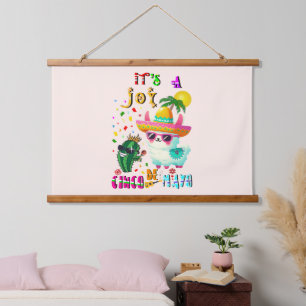 Es ist eine Freude Cinco De Mayo Wandteppich Mit Holzrahmen