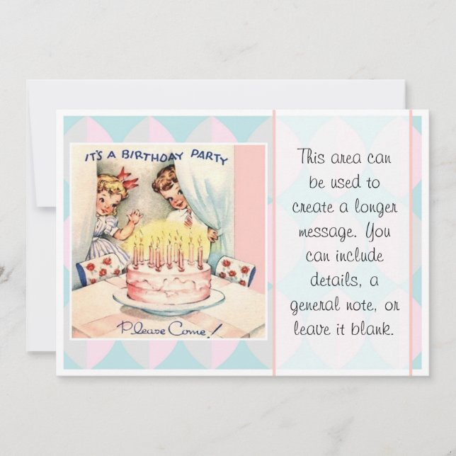 Es ist eine Geburtstagspartei Einladung (Vorderseite)