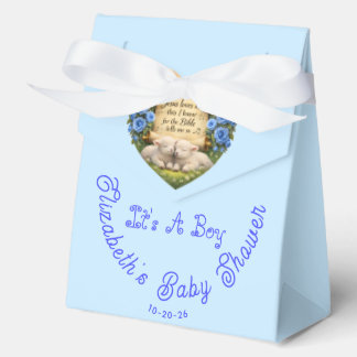 Es ist eine Geschenkbox für eine Babyparty für ein Geschenkschachtel