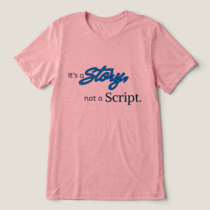 Es ist eine Geschichte, keine Skript – Dunkelblaue Tri-Blend Shirt