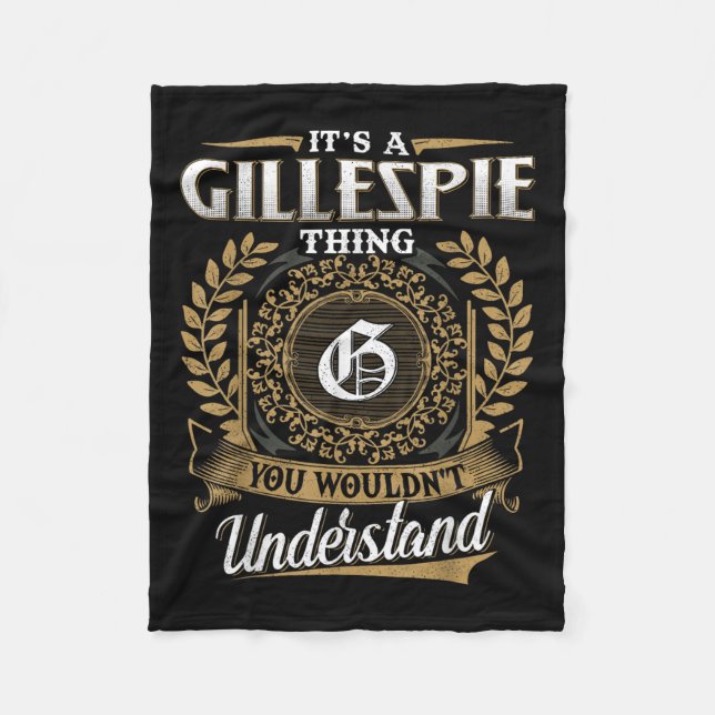 Es ist eine Gillespie, die man nicht verstehen wür Fleecedecke (Vorderseite)