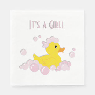 Es ist eine Girl Baby Duck Serviette