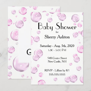 Es ist eine Girl Bubble Pink Baby Shower Einladung